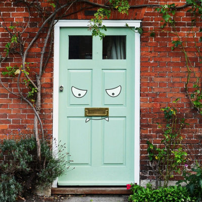 Spooky Halloween Face Door Sticker