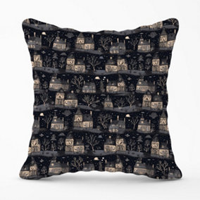 Spooky Haunted Houses Outdoor Cushion 45cm x 45cm