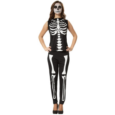 Spooky Skull Lady Costume 302416 - black - XXL - Fancy Dress