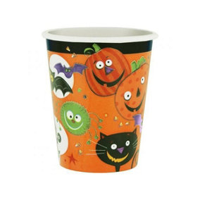Spooky Smiles Paper Halloween Party Cup (Pack of 8) Multicoloured (One Size)