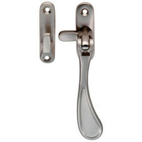 Spoon End Reversible Casement Window Fastener 124mm Length Satin Nickel