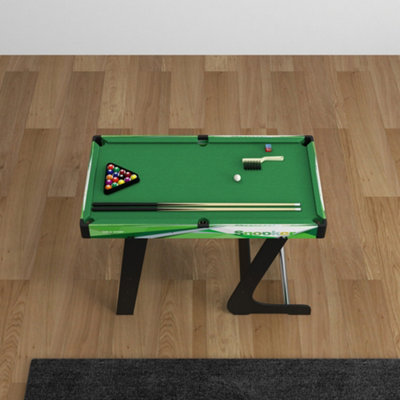 SPORTNOW 104cm Folding Pool Table with Cues, Balls, Chalk, Triangle, Brush