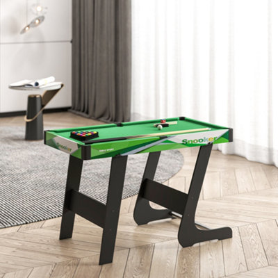 SPORTNOW 104cm Folding Pool Table with Cues, Balls, Chalk, Triangle, Brush