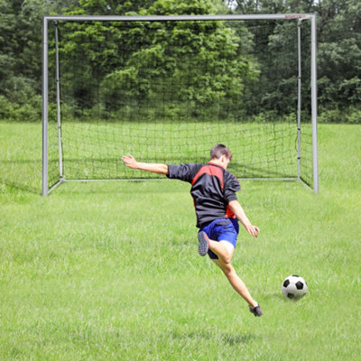 SPORTNOW 10ft x 6.5ft Football Goal, Simple Set Up Football Training Net