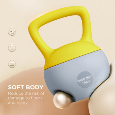Kettlebell SPORTNOW 6 Kg - Metallo Con Sabbia, Impugnatura Antiscivolo