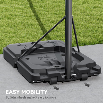 SPORTNOW 2.3-3.05m Basketball Hoop and Stand with Weighted Base and Wheels