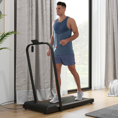 SPORTNOW 2.5HP Folding Treadmill Walking Pad w/ LED Display, No Assembly Orange