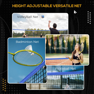 SPORTNOW 4m Badminton Net, Adjustable Sports Net for Tennis