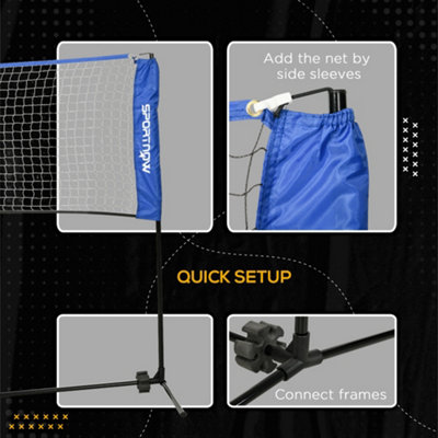 display4top Verstelbare opvouwbare draagbare badmintonnetset