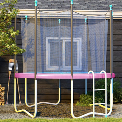 SPORTNOW Housse De Protection Pour Trampoline – Ø 366 Cm, Pliable, PE + Mousse EPE, Antidérapant