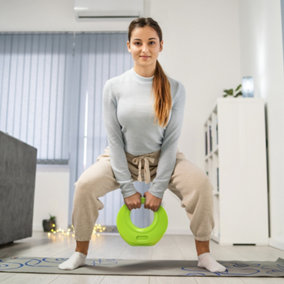 SPORTNOW 8kg Kettlebell for Weight Lifting, Strength Training, Green
