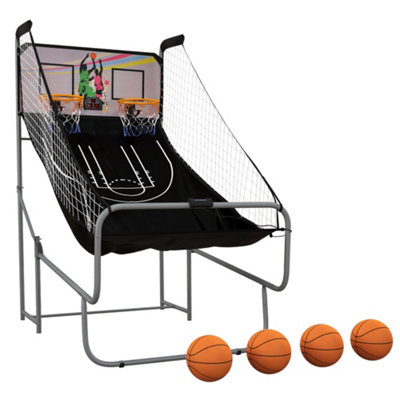 SPORTNOW Basketball Arcade Game with Double Hoops and Electronic Scorer