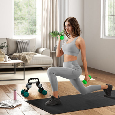 SPORTNOW Halterset Met Opbergrek, Set Met 6 Halters Voor Fitness Training 2 X 1kg 2 X 2kg 2 X 3kg~241car5t1j001
