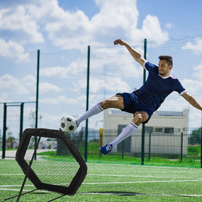 SPORTNOW Foldable Rebounder Net, Football Training Net with Adjustable Angles