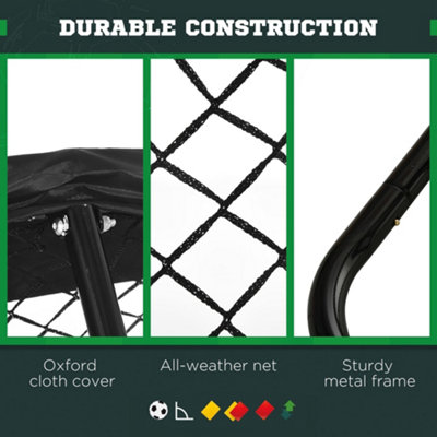 SPORTNOW Foldable Rebounder Net, Football Training Net with Adjustable ...
