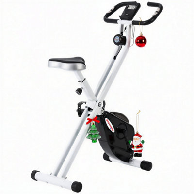 SPORTNOW Folding Exercise Bike with Heart-Rate Sensor for Home Use