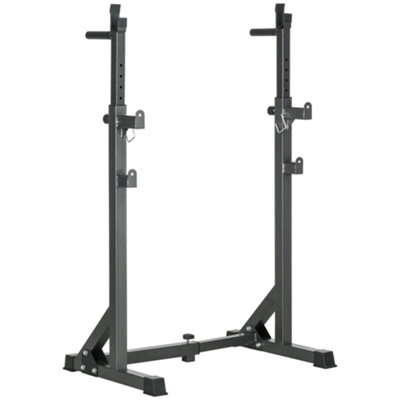 SPORTNOW Heavy Duty Squat Rack, Adjustable Weight Barbell Stand, for ...