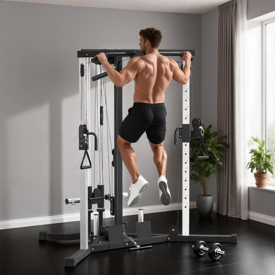 SPORTNOW Home Gym Machine, 15-Position Adjustable Training Workout Station