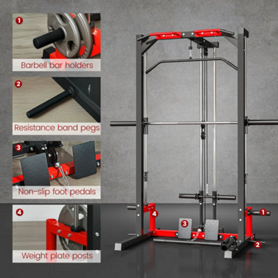 thumbnail image 2 of Soozier Multi-Functional Power Rack - Smith Machine With Pull Up Bar 2 of 10