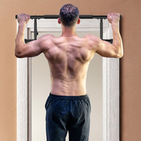 SPORTNOW Pull Up Bar Doorway, Push Up Stand w/ Resistance Bands