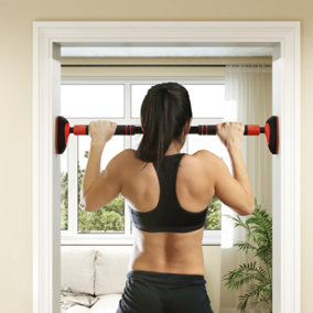 SPORTNOW Pull Up Bar, for 92-120cm Doorways, No Screws, Maximum Load 200kg