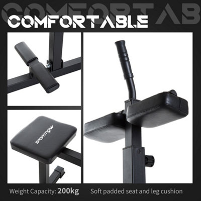 SPORTNOW Seated Adjustable Leg Extension Machine with Plate Loaded