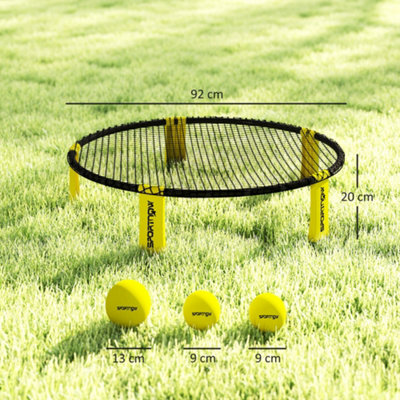 Spikeball Original Game Set - 3-Ball Outdoor Yard Sport With Net And Drawstring Bag