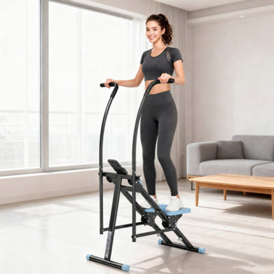 INTBUYING Air Stepper Climber Fitness Machine – Compact Home Stepper With Air Resistance, 300 Lb Capacity
