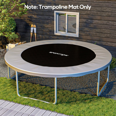 SPORTNOW Trampoline Mat with 42 V-Hooks, for 8ft Trampoline, Black