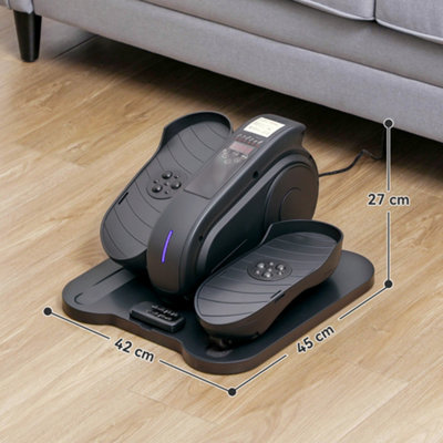 SPORTNOW Mini Ellittica Sotto Scrivania – Elettrica A Pedale Con Telecomando E Display LCD