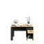 SPOT Desk with Storage with LED Lighting (H)75mm (W)1220mm (D)580mm - Oak Artisan and Black Matt