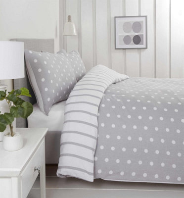 Spots and Stripes Brushed Microfibre Duvet Cover Sets