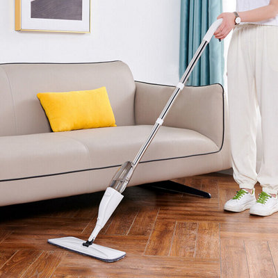 thumbnail interactive-video image 1 of LINKPAL Spray Mop For Floors - 360° Swivel Head With Refillable Bottle & 3 Microfiber Pads 1 of 2