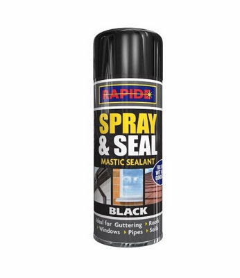 Spray & Seal Mastic Sealant Stop Leak Fix Black 300ml - 3182