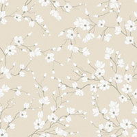 Spring Blossom Wallpaper In Cream