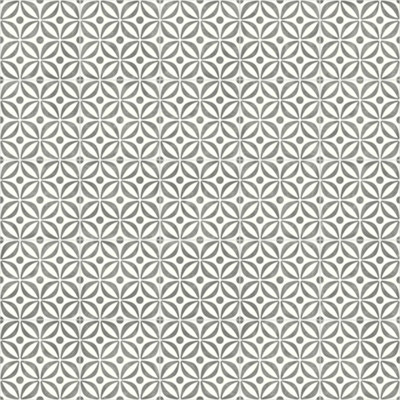 Spring Ceramic Tile Vinyl by Remland (Spring Grey, 1m x 2m)