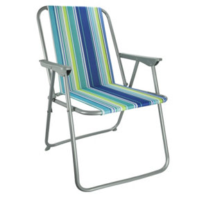 Spring Garden Beach Chair Blue Stripes