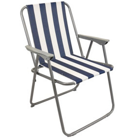 Spring Garden Outdoor Chair - Navy / White Stipes