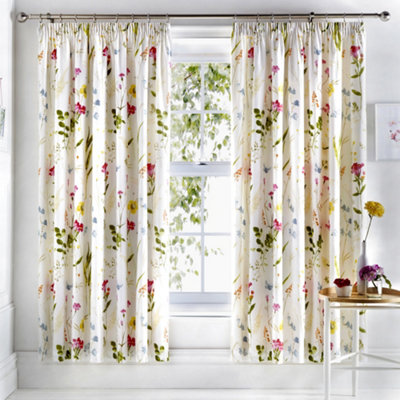 Spring Glade Pair of Pencil Pleat Curtains