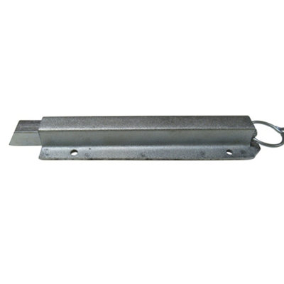 Spring Loaded Chain Bolt Latch (Pull Back Sprung Door Gate Catch Zinc Plated) - 5
