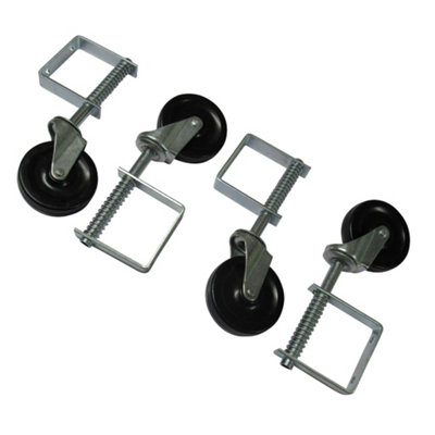 Spring Loaded Gate Wheel 4" - Pack of 4 (Heavy Duty Sliding Fence Support Jockey Door 100MM)