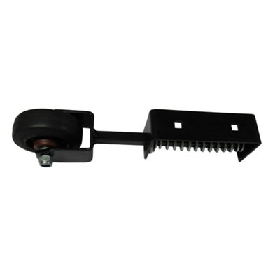Spring Loaded Gate Wheel Black 4" (Heavy Duty Sliding Fence Support Jockey Door 100MM) - 3