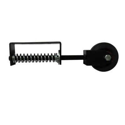 Spring Loaded Gate Wheel Black 4" (Heavy Duty Sliding Fence Support Jockey Door 100MM) - 4