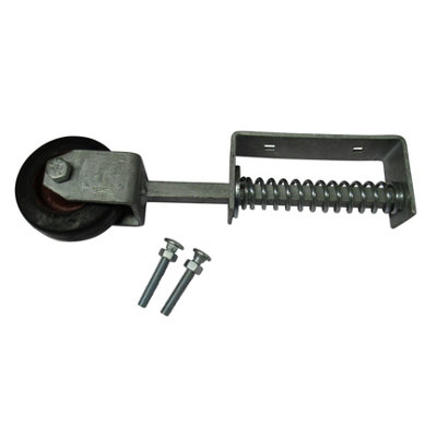 Spring Loaded Gate Wheel Galv 4" (Heavy Duty Sliding Fence Support Jockey Door 100MM)