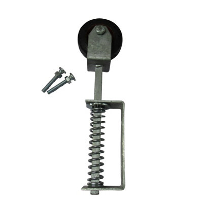 Spring Loaded Gate Wheel Galv 4" (Heavy Duty Sliding Fence Support Jockey Door 100MM)
