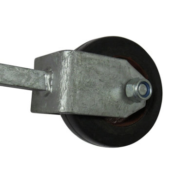Spring Loaded Gate Wheel Galv 4" (Heavy Duty Sliding Fence Support Jockey Door 100MM) - 7