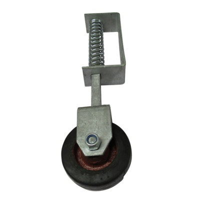 Spring Loaded Gate Wheel Galv 4" (Heavy Duty Sliding Fence Support Jockey Door 100MM) - 8