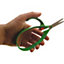 Spring Loaded Scissors - Easy Grip Self Opening Mobility Aid Scissor for Weak or Arthritic Hands - Measure L21cm