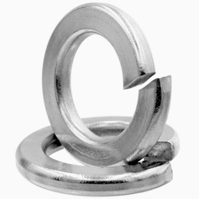 Spring Lock Washers M10 (10mm) Pack of: 100 Steel Zinc Plated Square Section Washer DIN 127 - 5