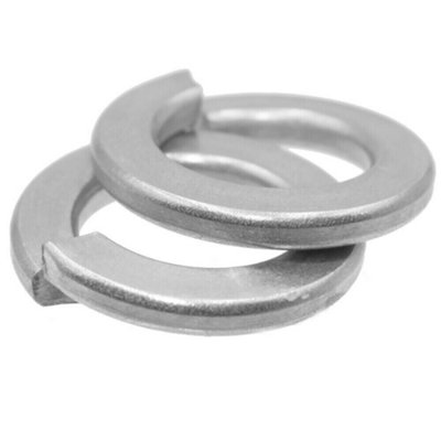 Spring Lock Washers M10 (10mm) Pack of: 100 Steel Zinc Plated Square Section Washer DIN 127 - 7